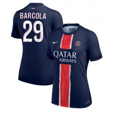 Paris Saint-Germain Bradley Barcola #29 Hjemmedrakt Kvinner 2024-25 Kortermet